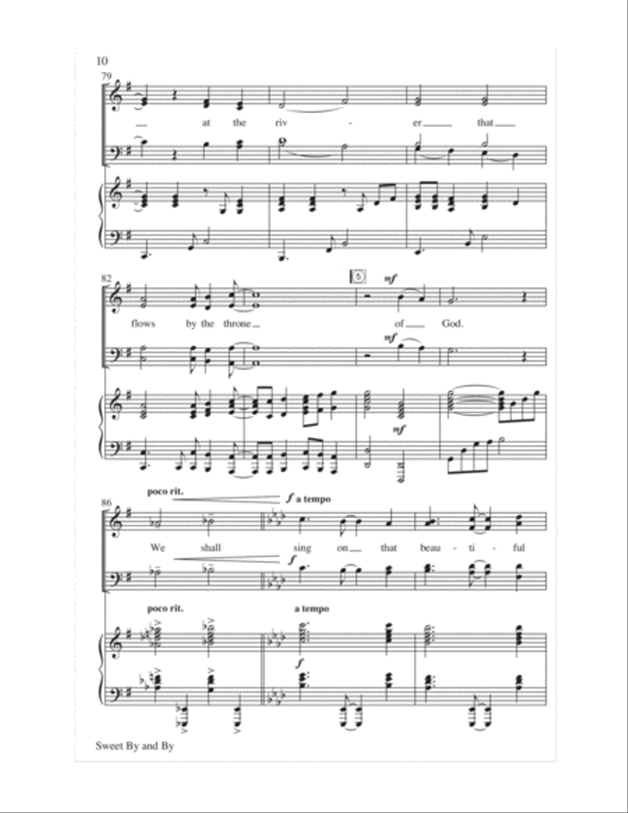 Sweet By and By 4-Part scores gallery preview page 11