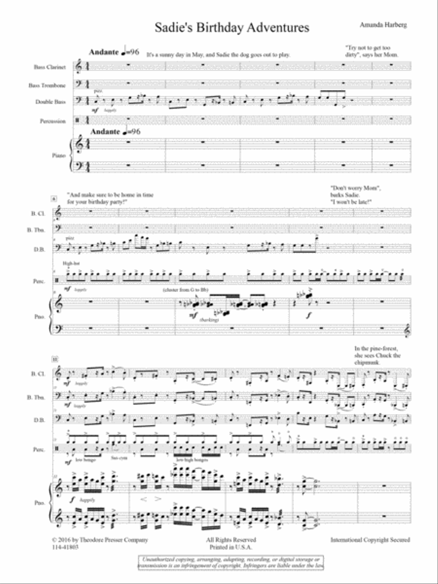 Sadie's Birthday Adventures Chamber Music scores gallery preview page 2