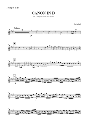 Book cover for Canon in D for Trumpet