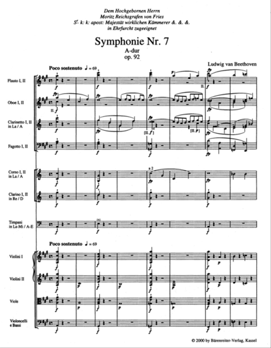 Symphony no. 7 in A major, op. 92 Orchestra scores gallery preview page 2