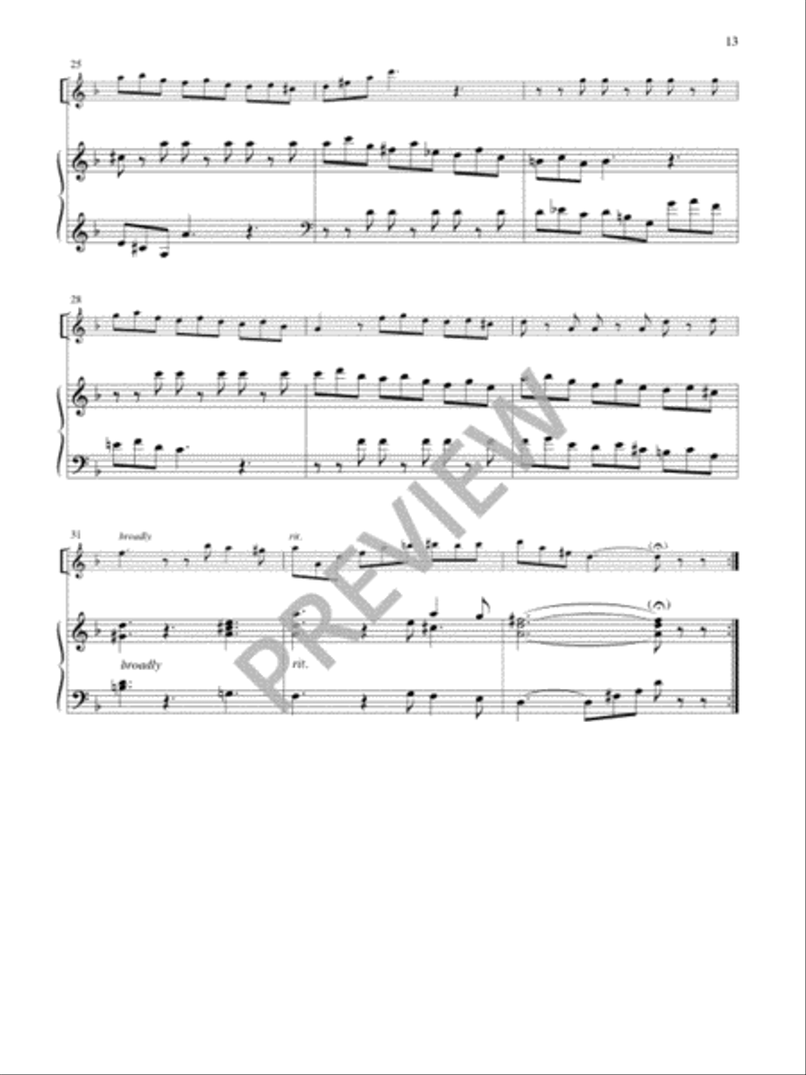 Variations on The Coventry Carol Flute scores gallery preview page 15