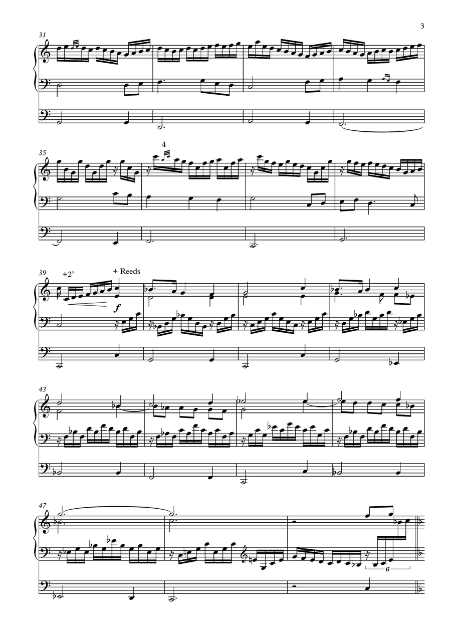 Celtic Hymn for organ Celtic Fiddle scores gallery preview page 3
