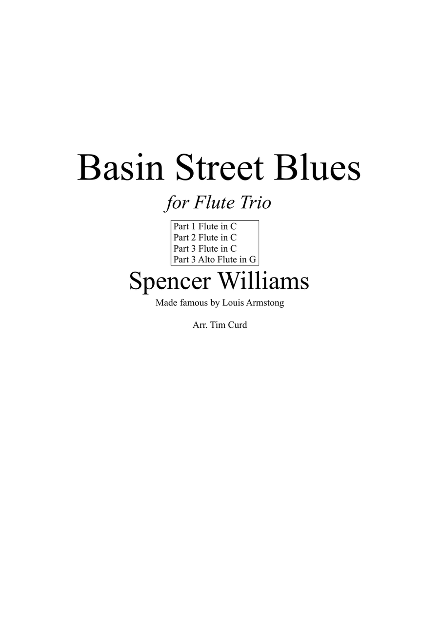 Basin Street Blues Woodwind Trio scores gallery preview page 1