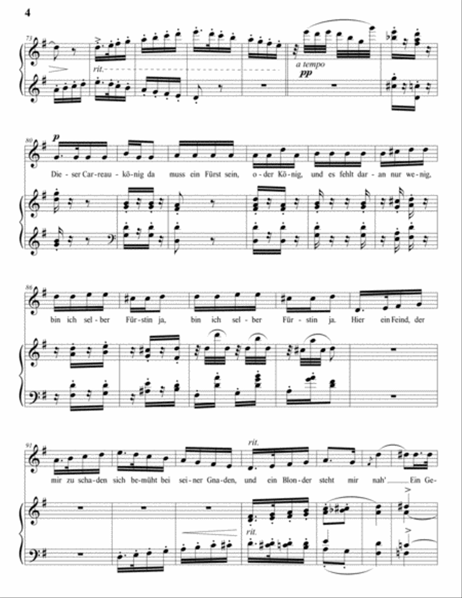 SCHUMANN: Die Kartenlegerin, Op. 31 no. 2 (transposed to G major) Voice scores gallery preview page 5