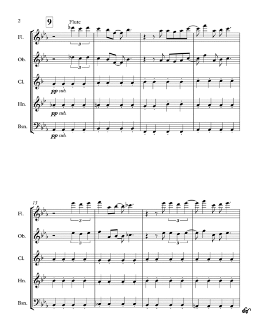 God Only Knows Woodwind Quintet scores gallery preview page 3