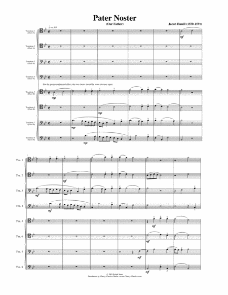 Pater Noster for 8-part Trombone Ensemble