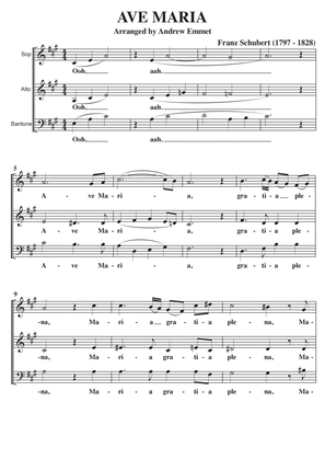 Ave Maria (Schubert) A Cappella SAB