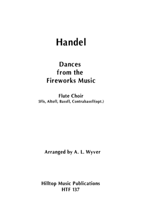 Book cover for Dances from the Fireworks Music arr. flute choir