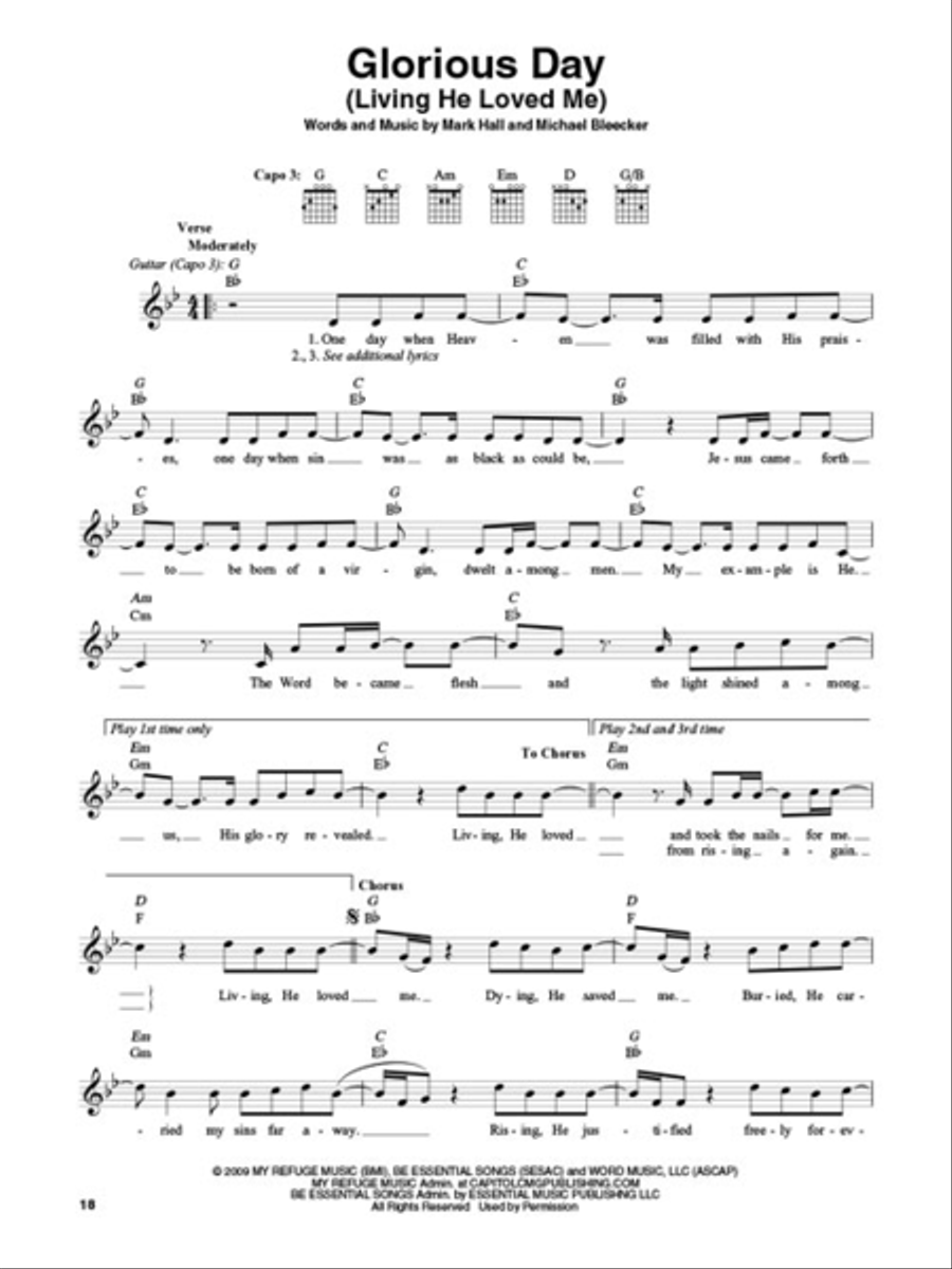 Top Worship Songs for Guitar Guitar scores gallery preview page 5