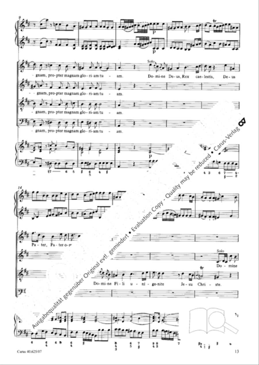 Missa brevis in D Major, K. 194 4-Part scores gallery preview page 14