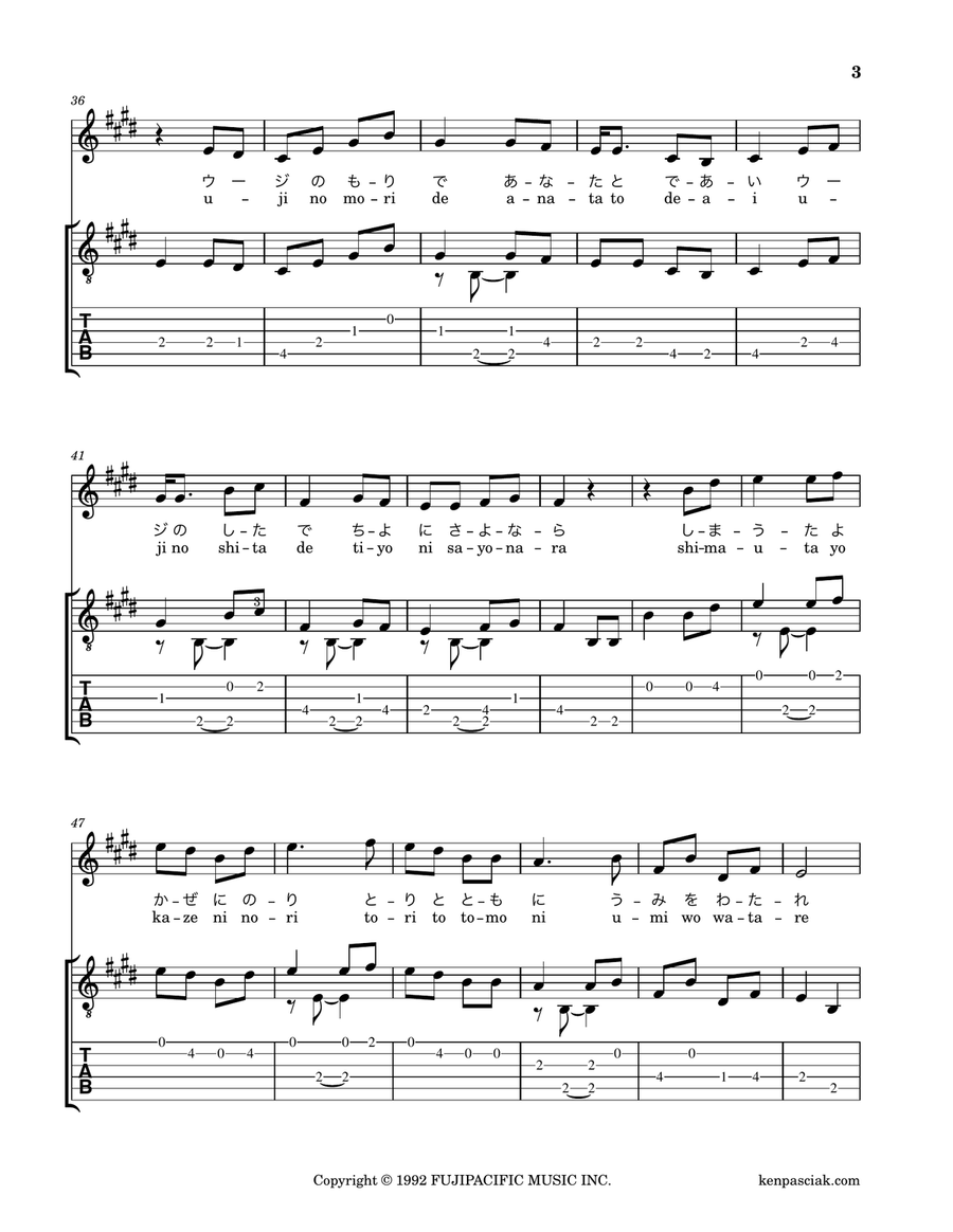 Shimauta Acoustic Guitar scores gallery preview page 5