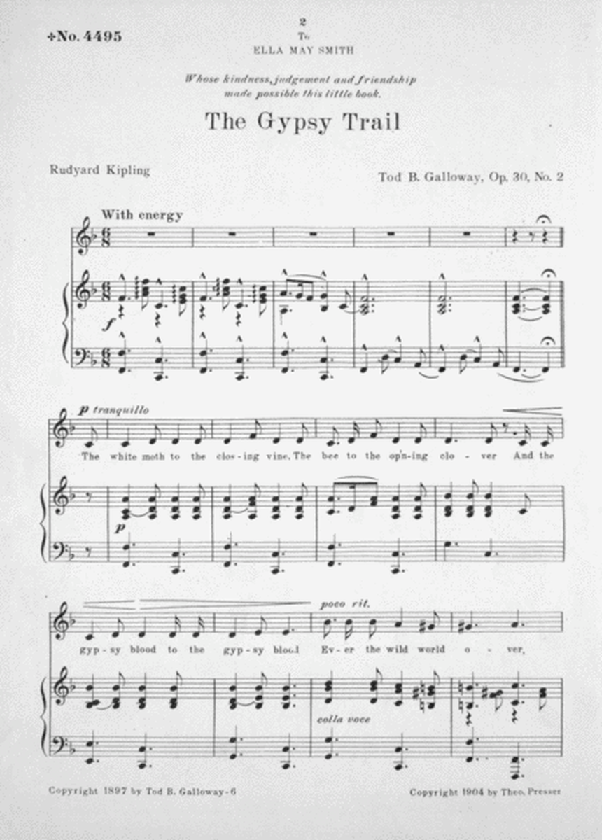 The Gypsy Trail. Song