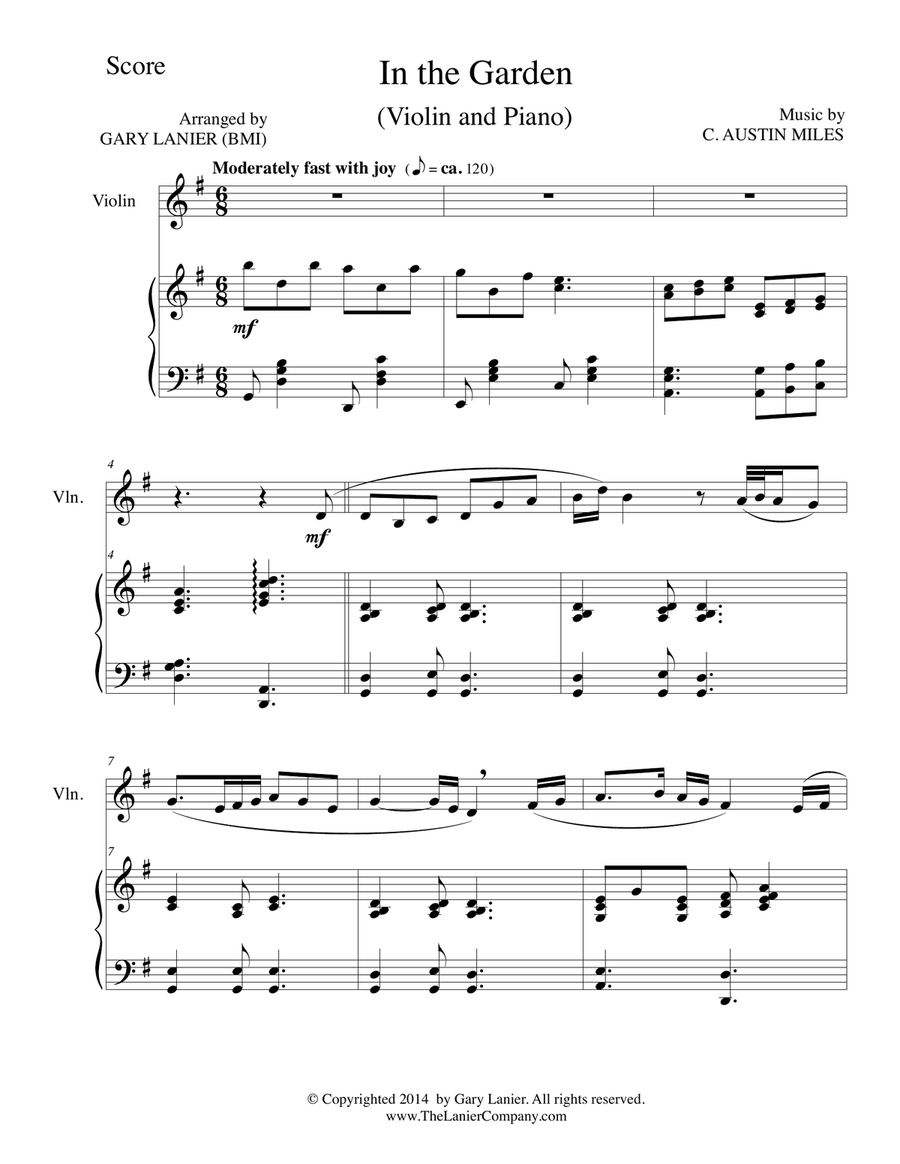 3 INSPIRATIONAL HYMNS, SET II (Duets for Violin & Piano) Violin Solo scores gallery preview page 3