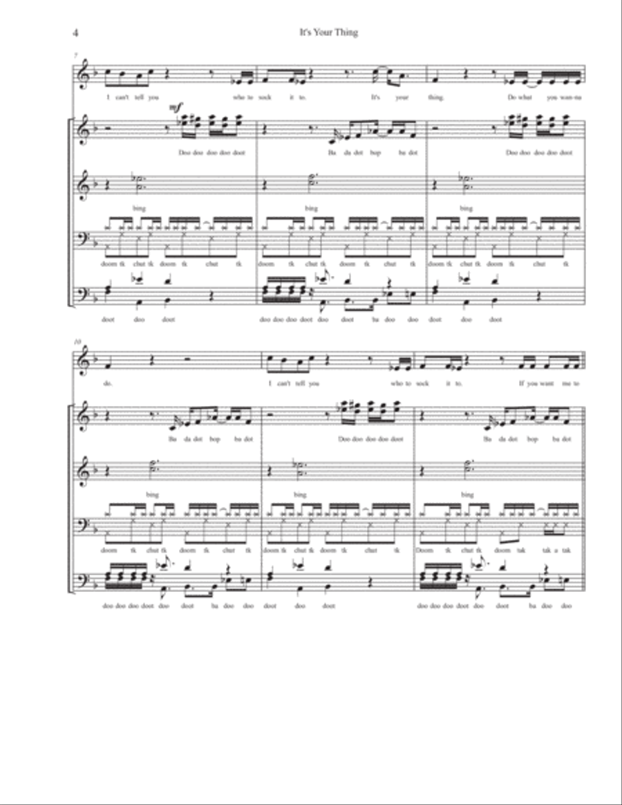 It's Your Thing 4-Part scores gallery preview page 4