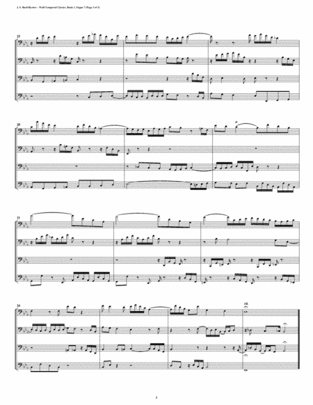 Fugue 07 from Well-Tempered Clavier, Book 1 (Bassoon Quintet) image number null