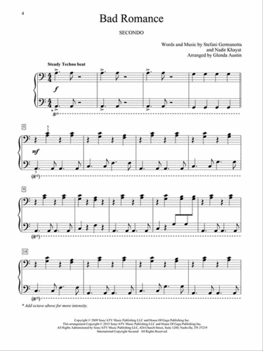 Easy Pop Duets Easy Piano scores gallery preview page 3