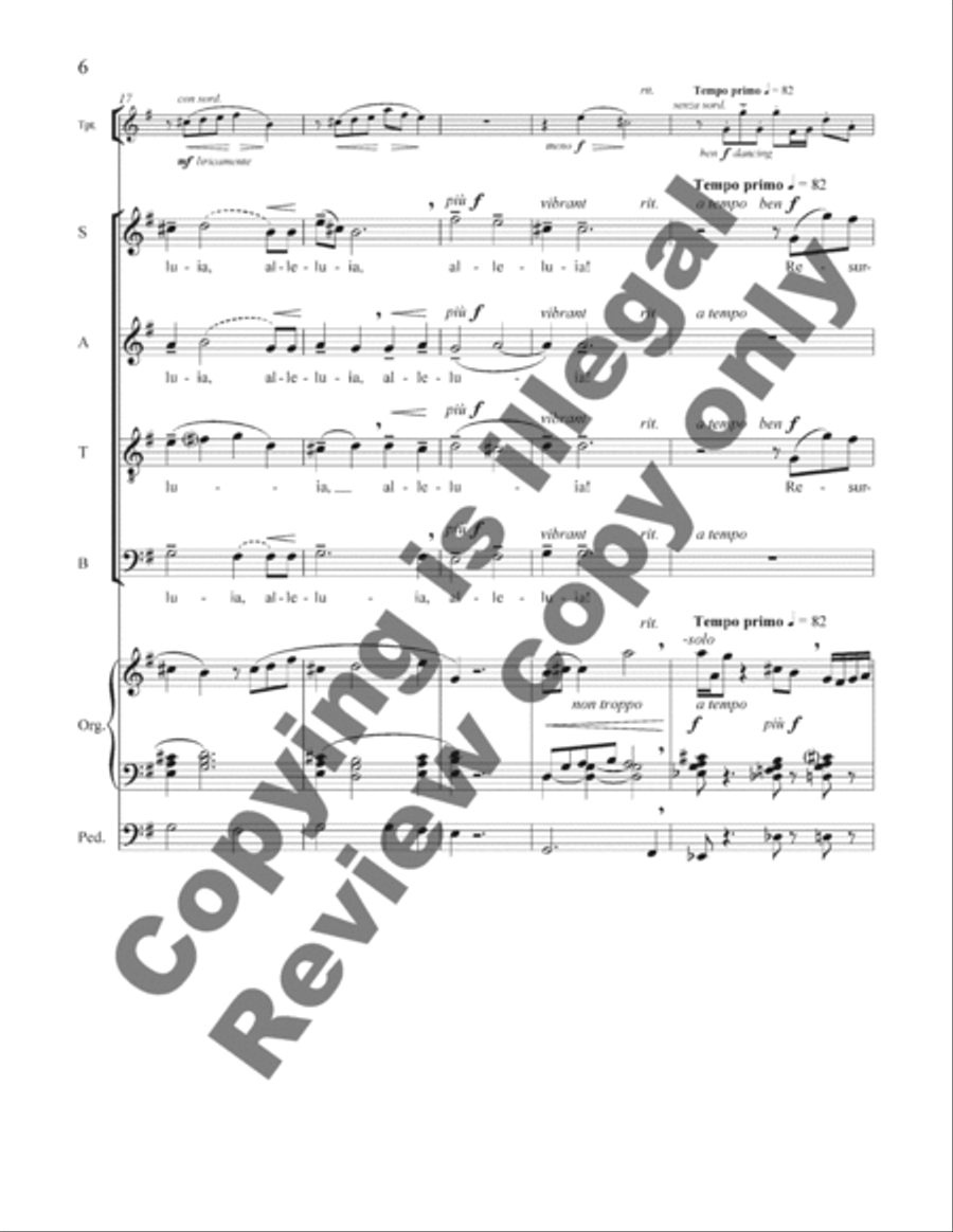Regina coeli, laetare 4-Part scores gallery preview page 6