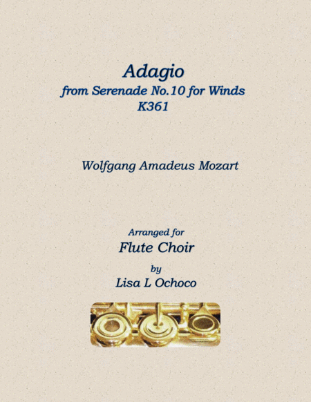 Adagio from Serenade No.10 for Winds K361 for Flute Choir image number null
