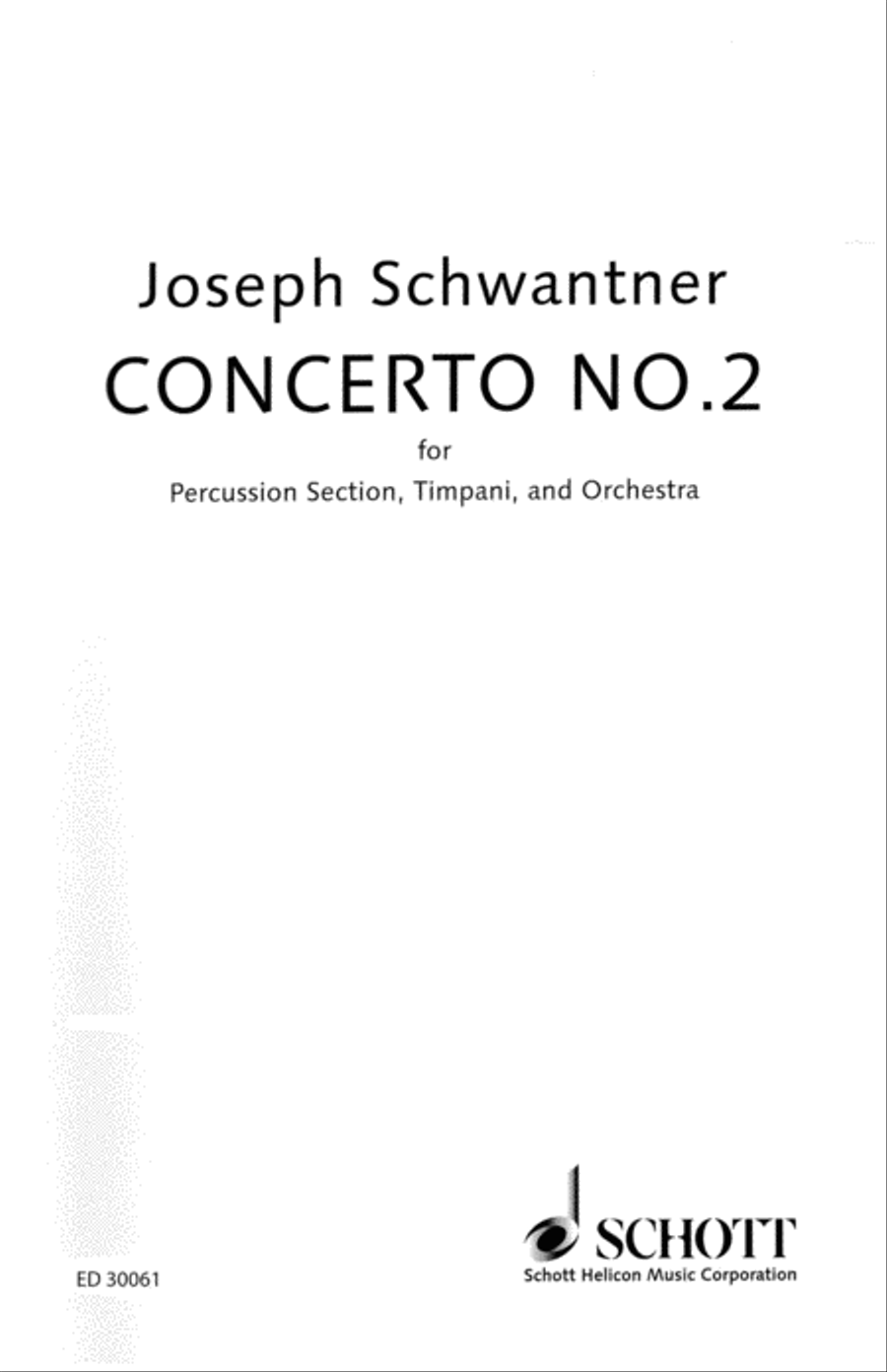 Concerto No. 2 for Percussion Section, Timpani, and Orchestra Orchestra scores gallery preview page 1