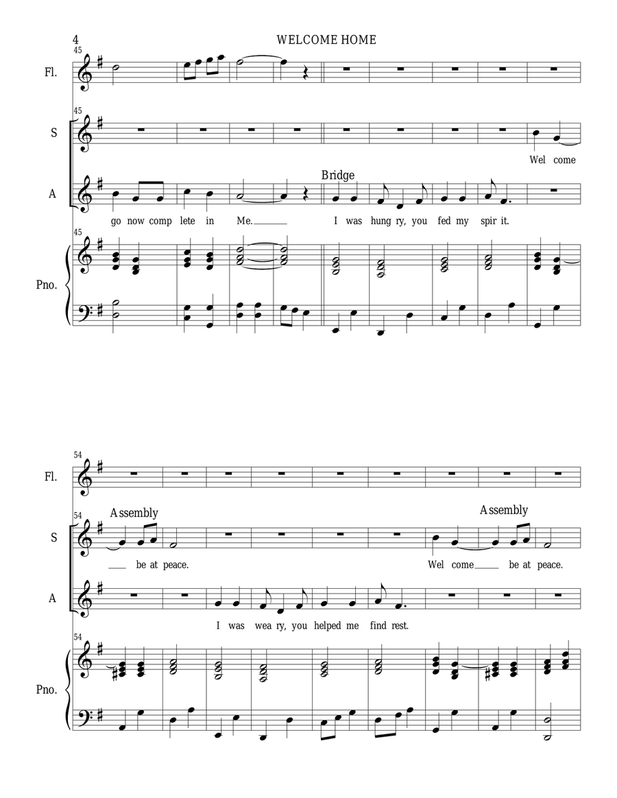 Welcome Home Small Ensemble scores gallery preview page 4
