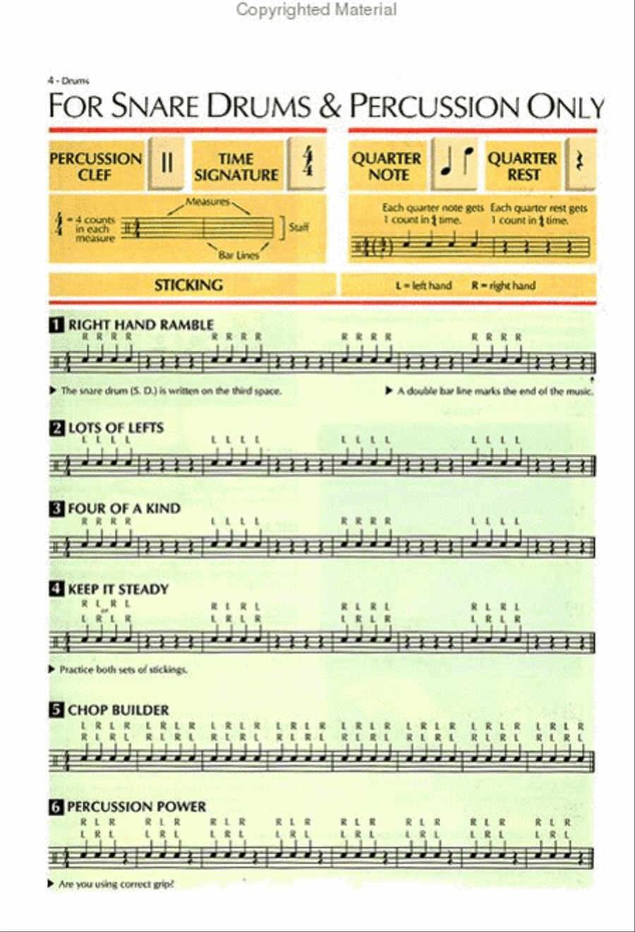 Standard of Excellence Book 1, Drums & Mallet Percussion