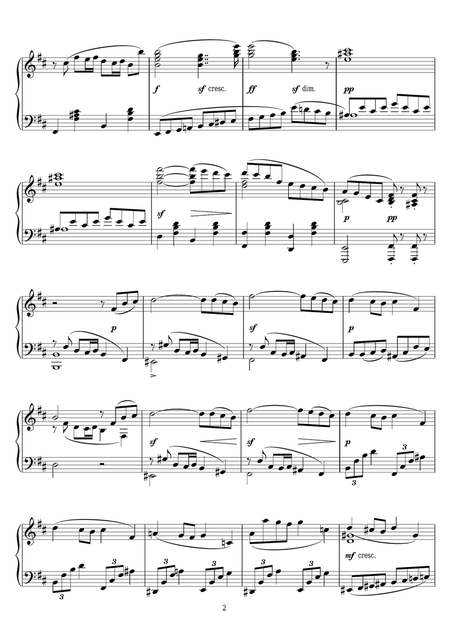 The Hebrides Overture (Fingal's Cave) Piano Solo scores gallery preview page 2