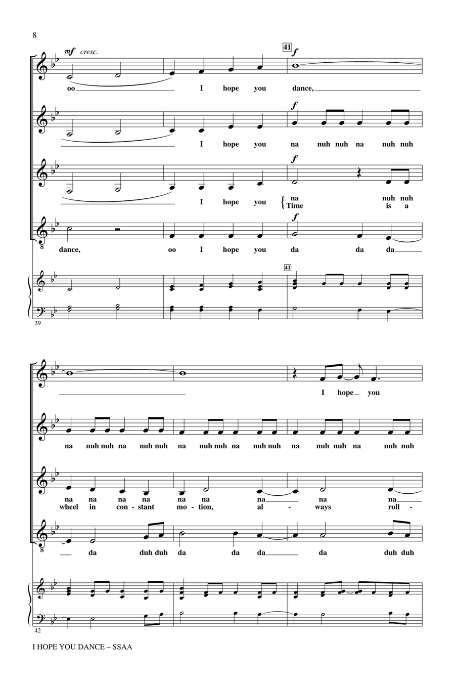 I Hope You Dance SSA scores gallery preview page 7