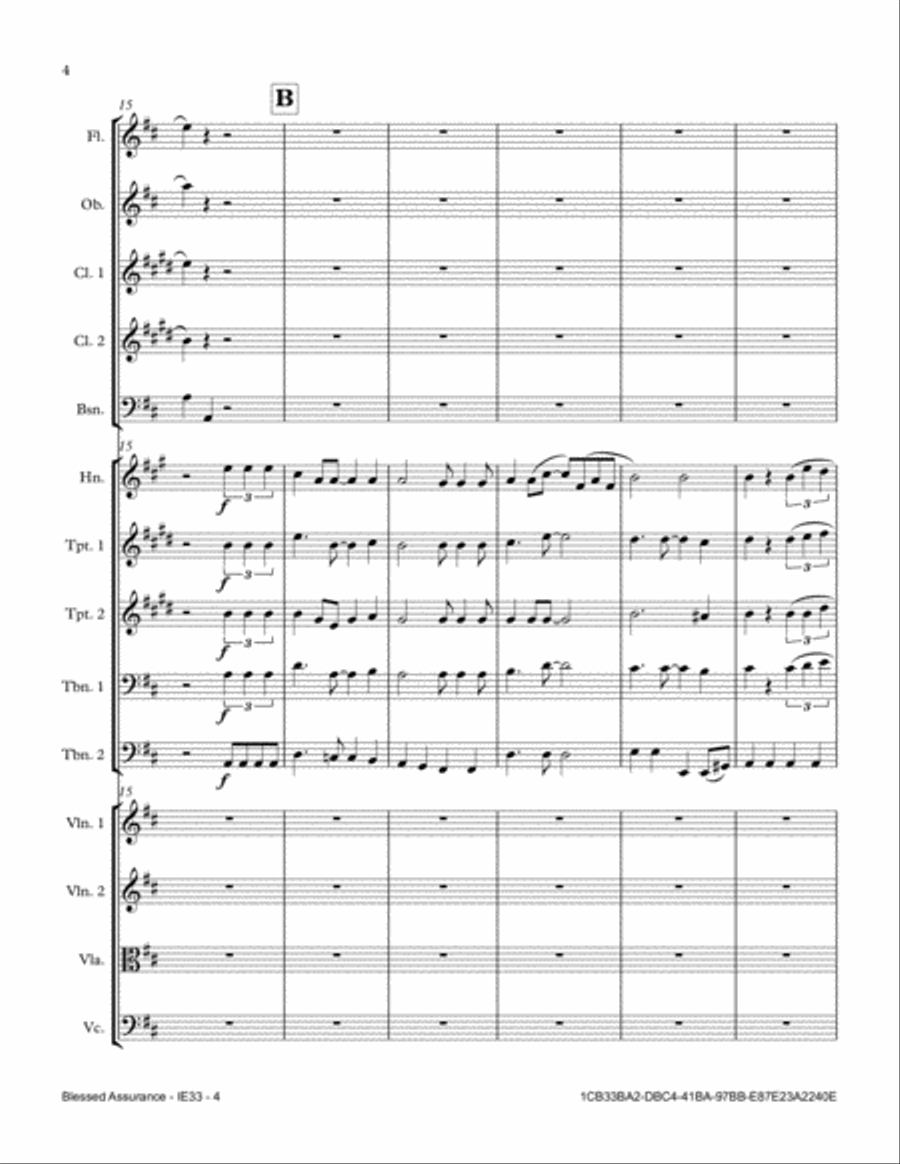 Blessed Assurance Full Orchestra scores gallery preview page 4