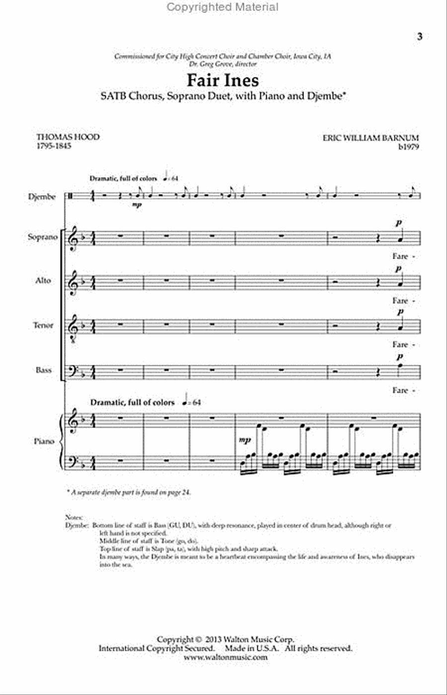 Fair Ines 4-Part scores gallery preview page 2