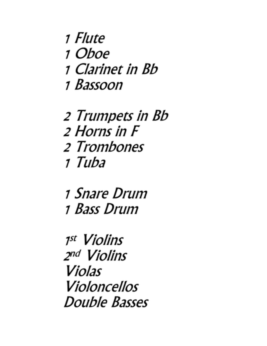 Opus 150, Intermezzo for Orchestra in B-la (Parts)
