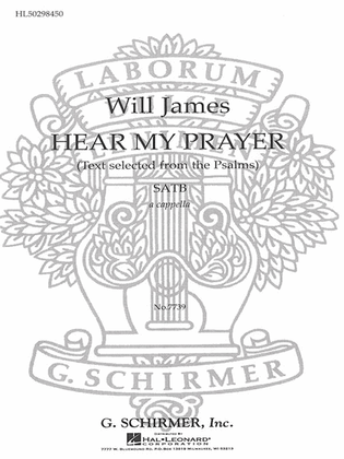 Book cover for Hear My Prayer (Selected from Psalms)