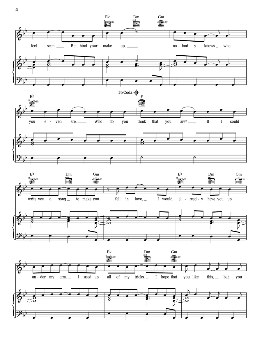 Cooler Than Me Piano, Vocal, Guitar scores gallery preview page 4