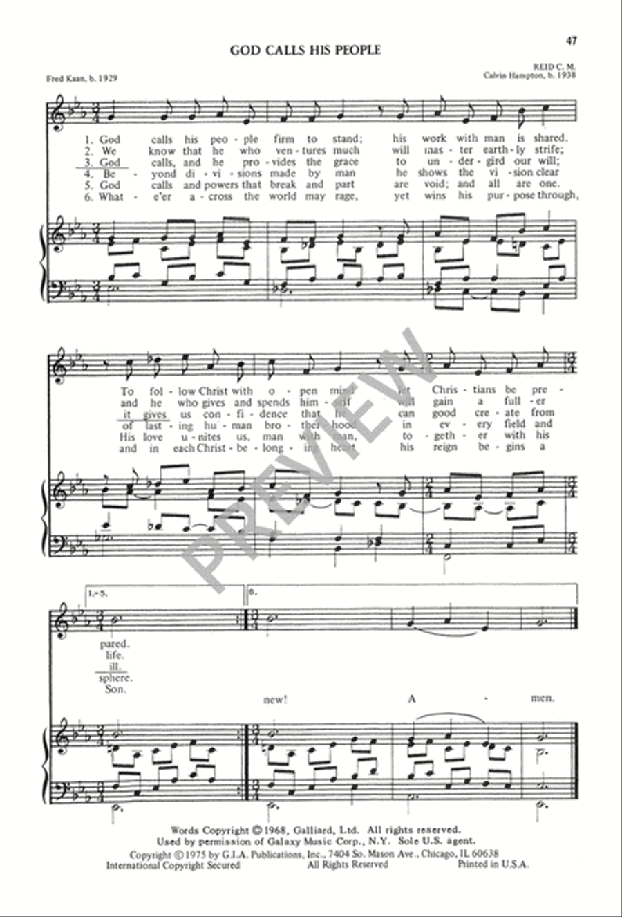 The Calvin Hampton Hymnary 4-Part scores gallery preview page 51