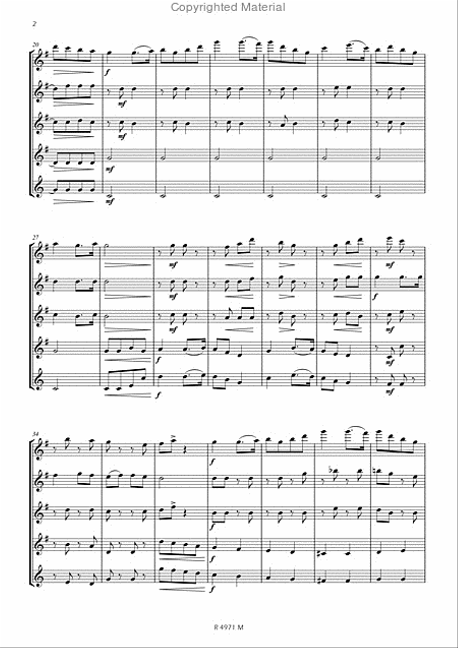 Scotland the brave, 4 flûtes Flute scores gallery preview page 3
