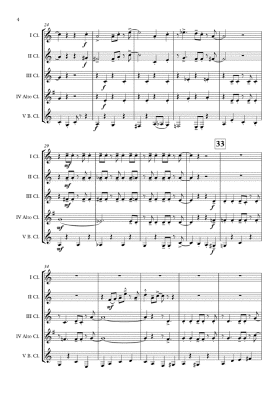 It Don't Mean A Thing (If It Ain't Got That Swing) Clarinet Choir scores gallery preview page 5