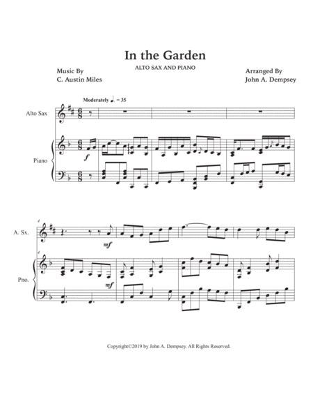 In the Garden (Alto Sax and Piano) image number null