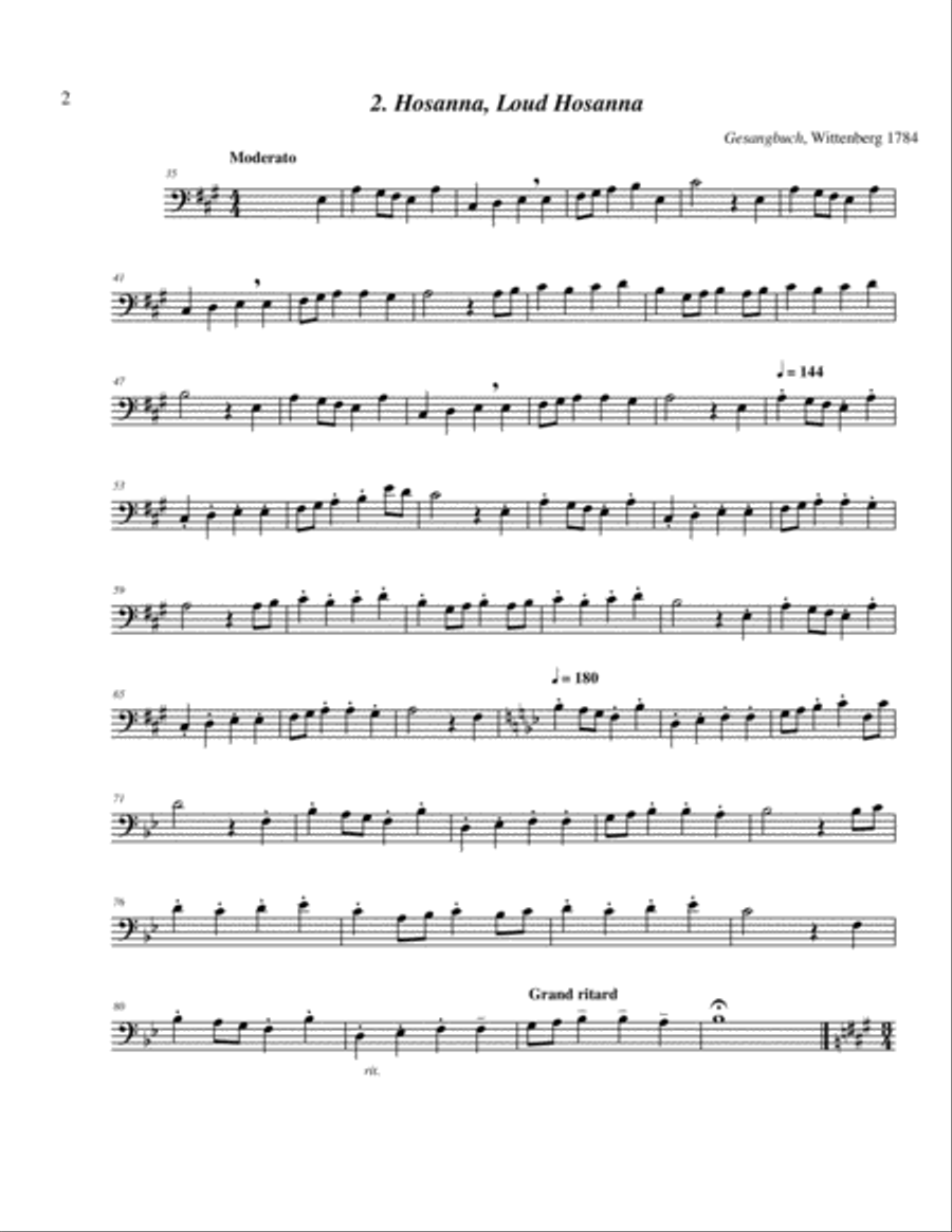 52 Easter Hymns for the Solo Performer - string bass Double Bass scores gallery preview page 4