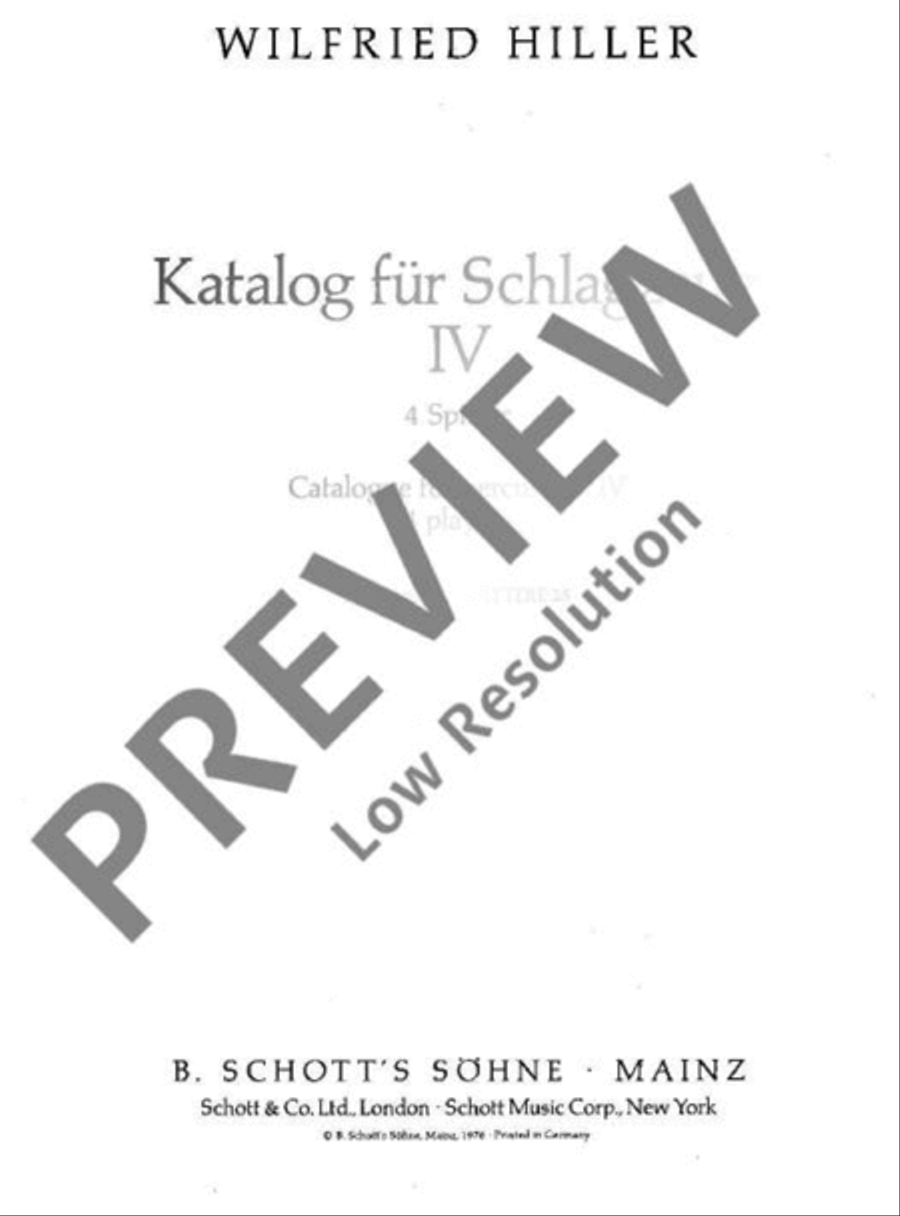 Katalog IV Percussion scores gallery preview page 2