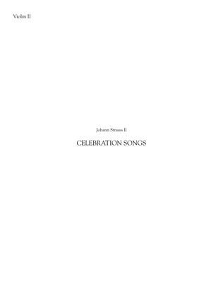 Book cover for Celebration Songs (from Die Fledermaus) - Violin 2