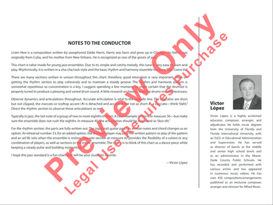 Listen Here Jazz Ensemble scores gallery preview page 3