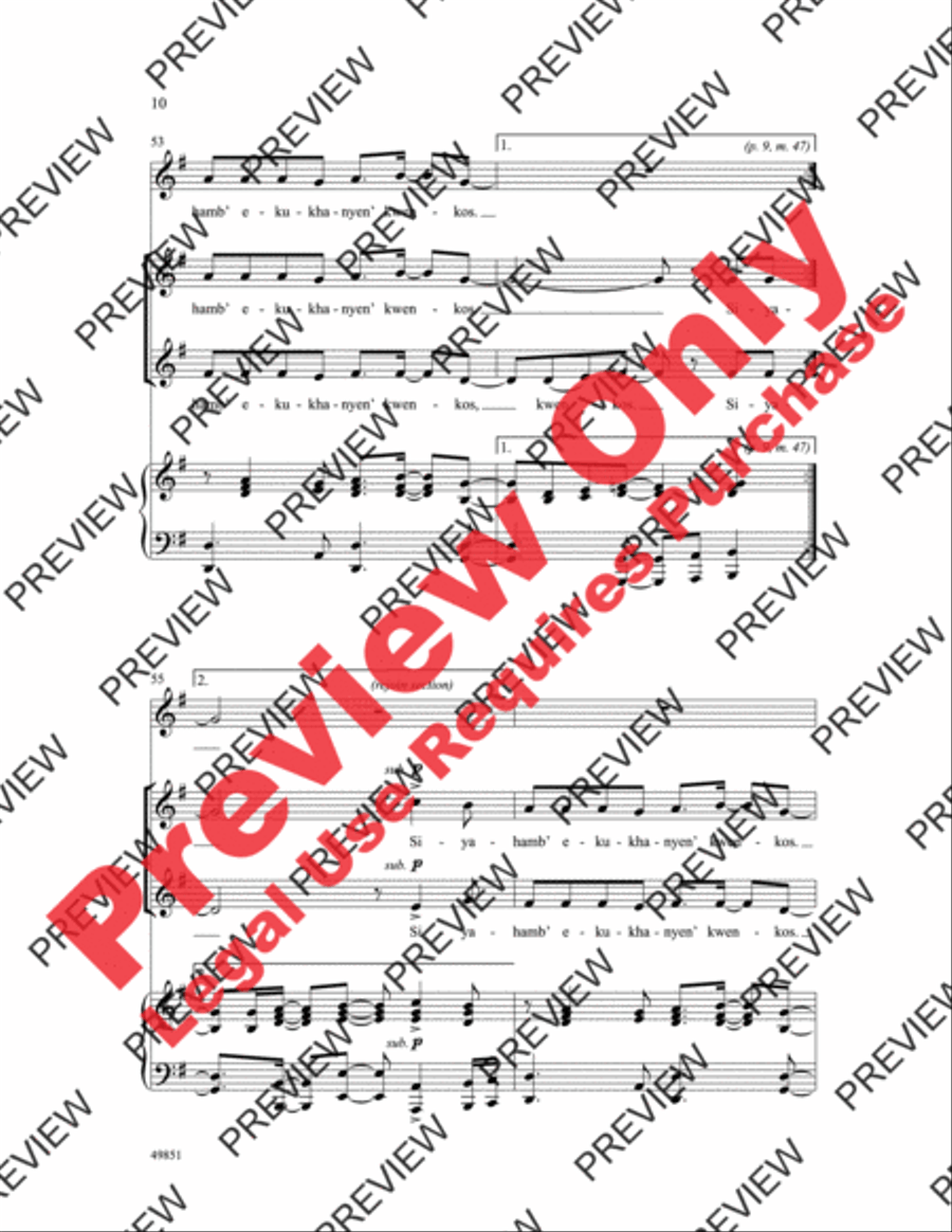 Siyahamba 2-Part scores gallery preview page 11