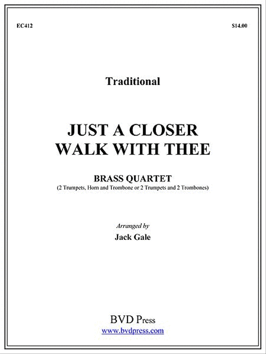 Just a Closer Walk Brass Quartet scores gallery preview page 1