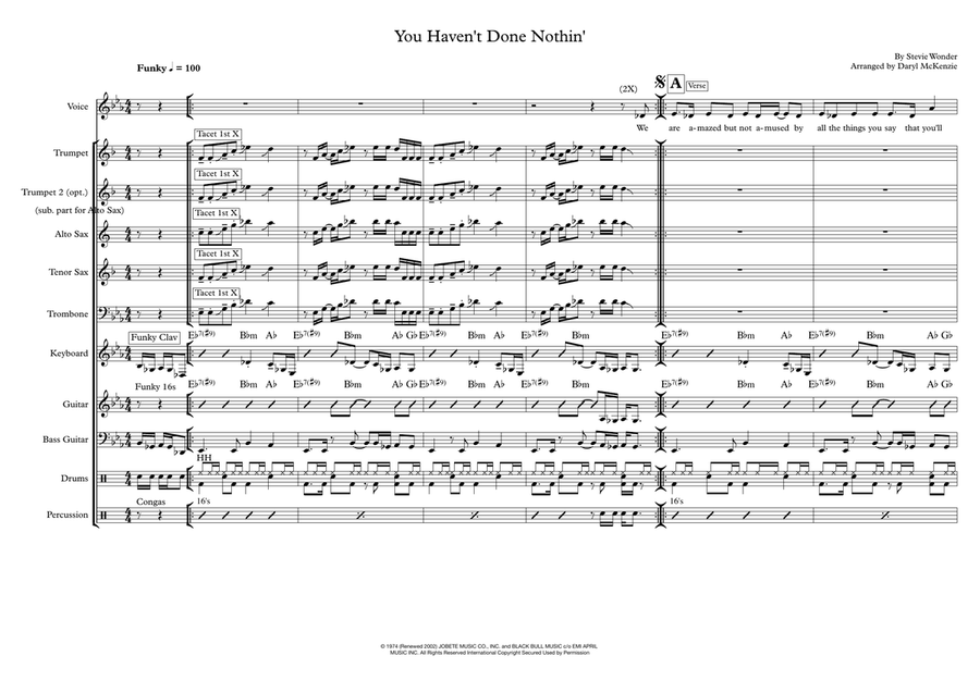 You Haven't Done Nothin' Large Ensemble scores gallery preview page 1