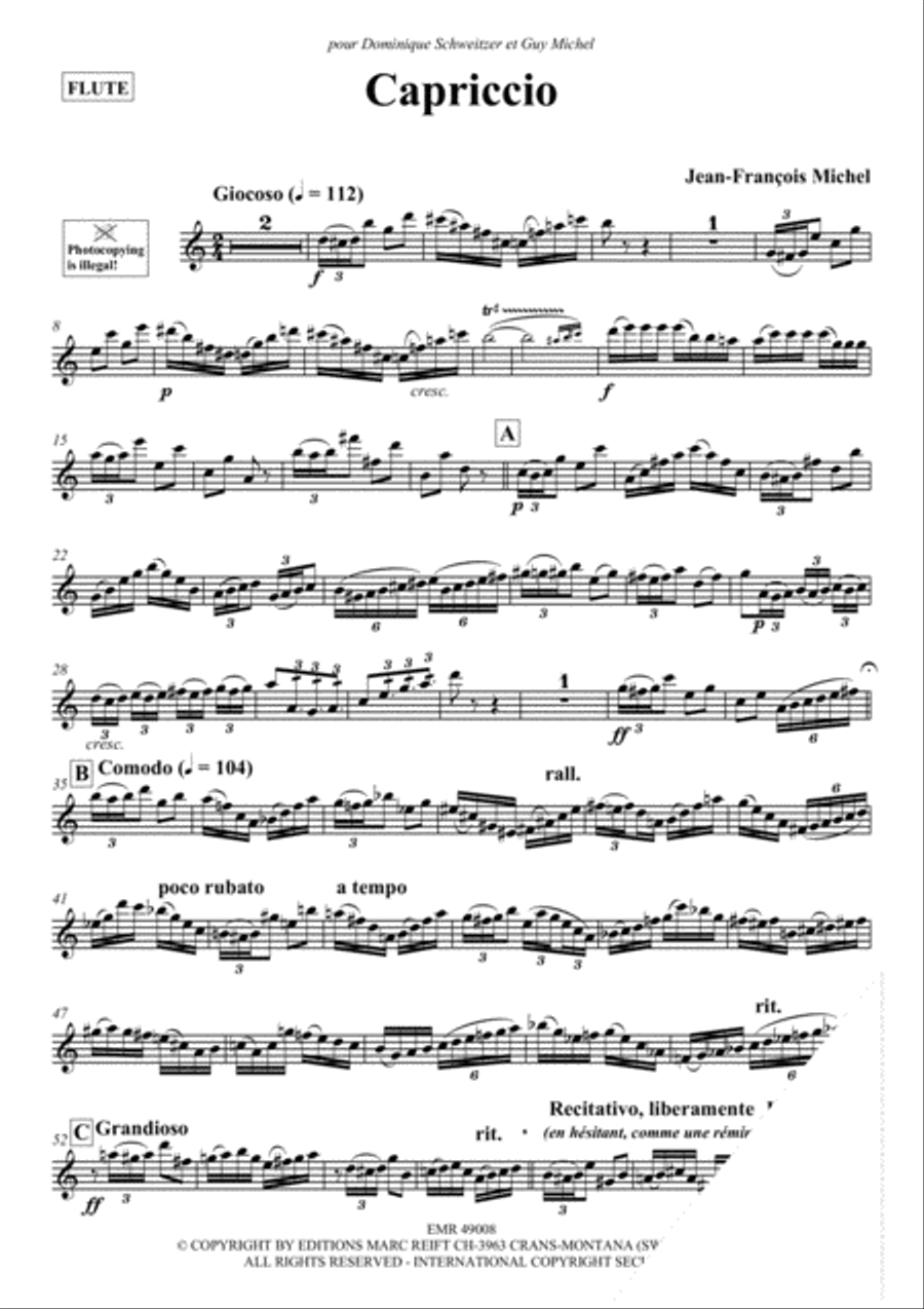 Capriccio Capriccio Flute Solo scores gallery preview page 3
