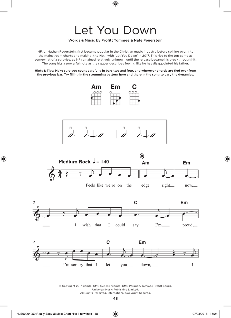 Let You Down Ukulele scores gallery preview page 1