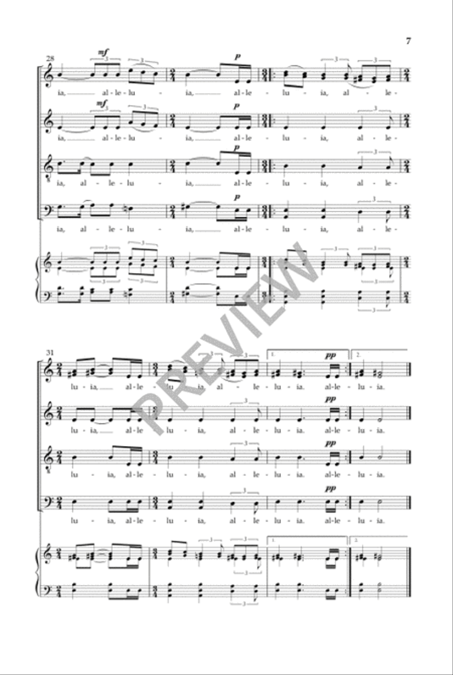 Alleluia - SATB divisi Divisi scores gallery preview page 8