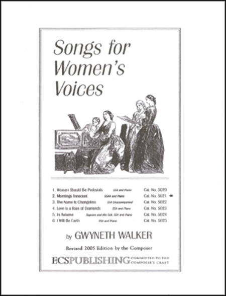 Songs for Women's Voices: 2. Mornings Innocent (Choral Score)
