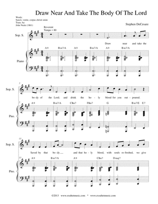 Draw Near And Take The Body Of The Lord (Solo and (SATB)