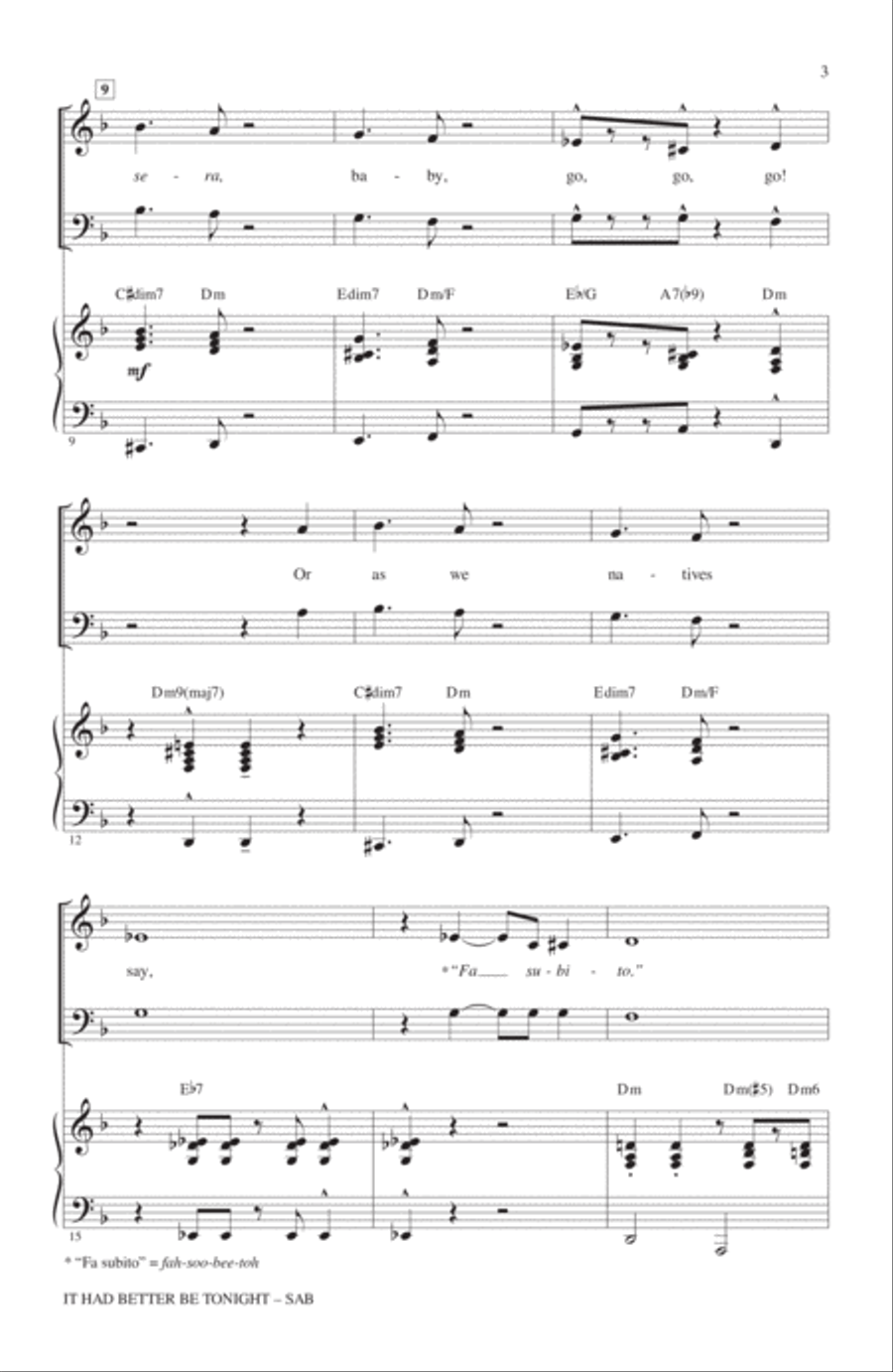 It Had Better Be Tonight 3-Part scores gallery preview page 2