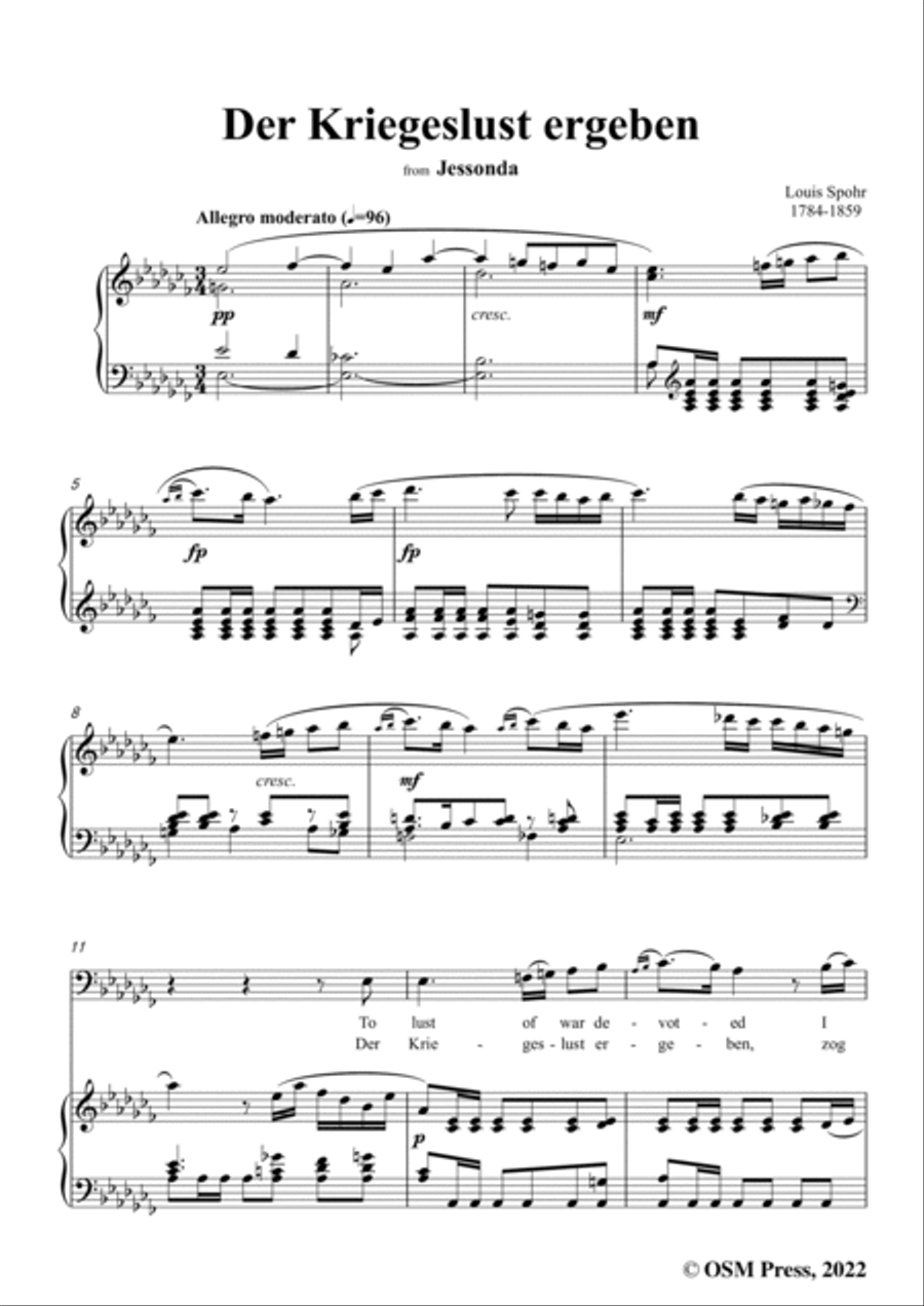 Spohr-Der Kriegeslust ergeben,in a flat minor Voice scores gallery preview page 3